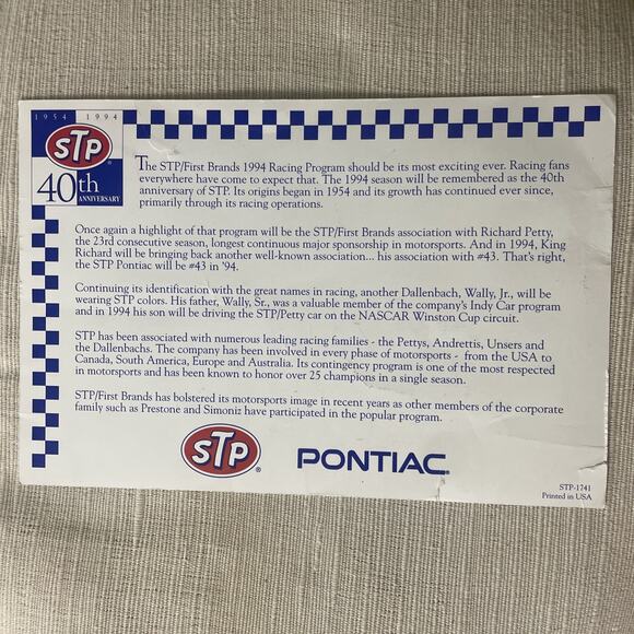 Richard Petty autographed Color Photo - 40th anniversary memorabilia - Picture 2 of 3